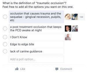 traumatic occlusion poll